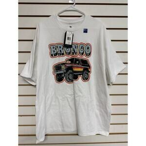 Official Ford Bronco Graphic T-Shirt Womens XL Truck Junk Food Clothing Cotton